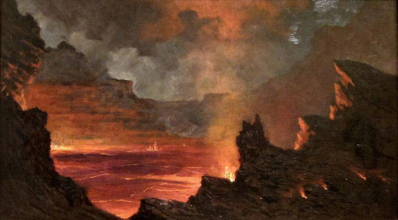 unknow artist Halema'uma'u Crater, Kilauea Volcano, China oil painting art
